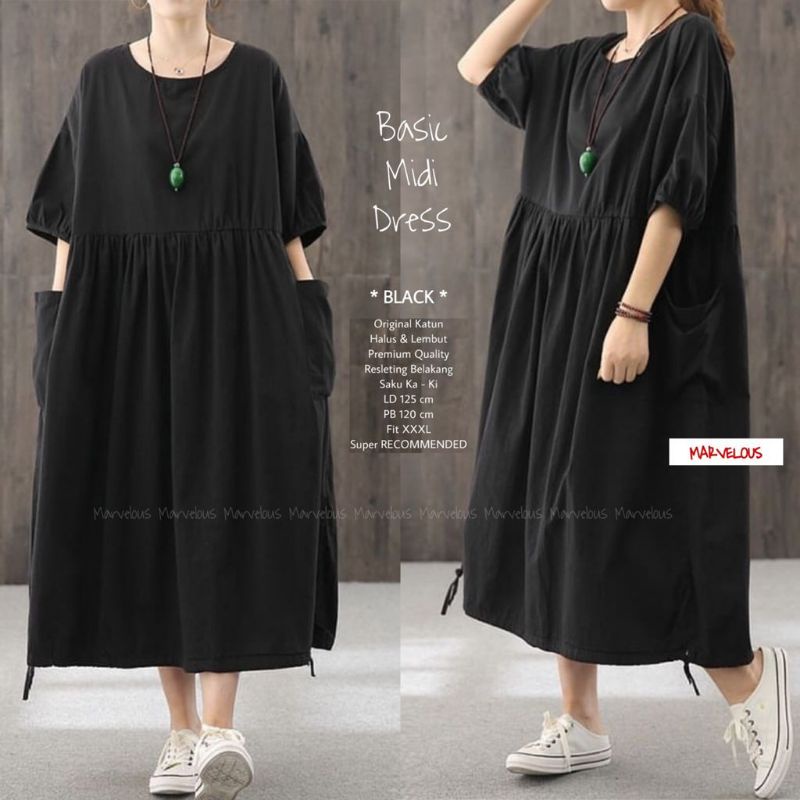 MIDI DRESS JUMBO BASIC ld 120-125