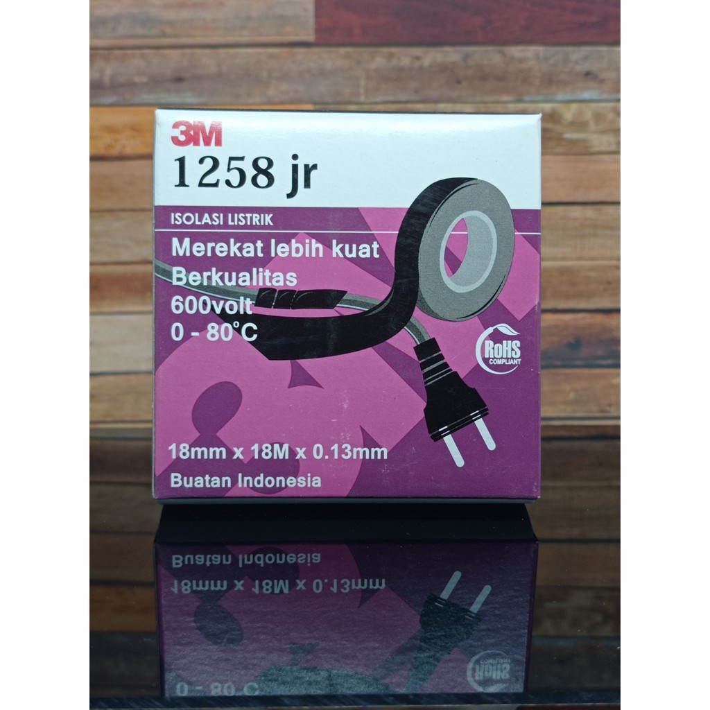 

3M ISOLASI LISTRIK 1258 JR ORIGINAL 1258jr hitam 3 M tape kabel ASLI
