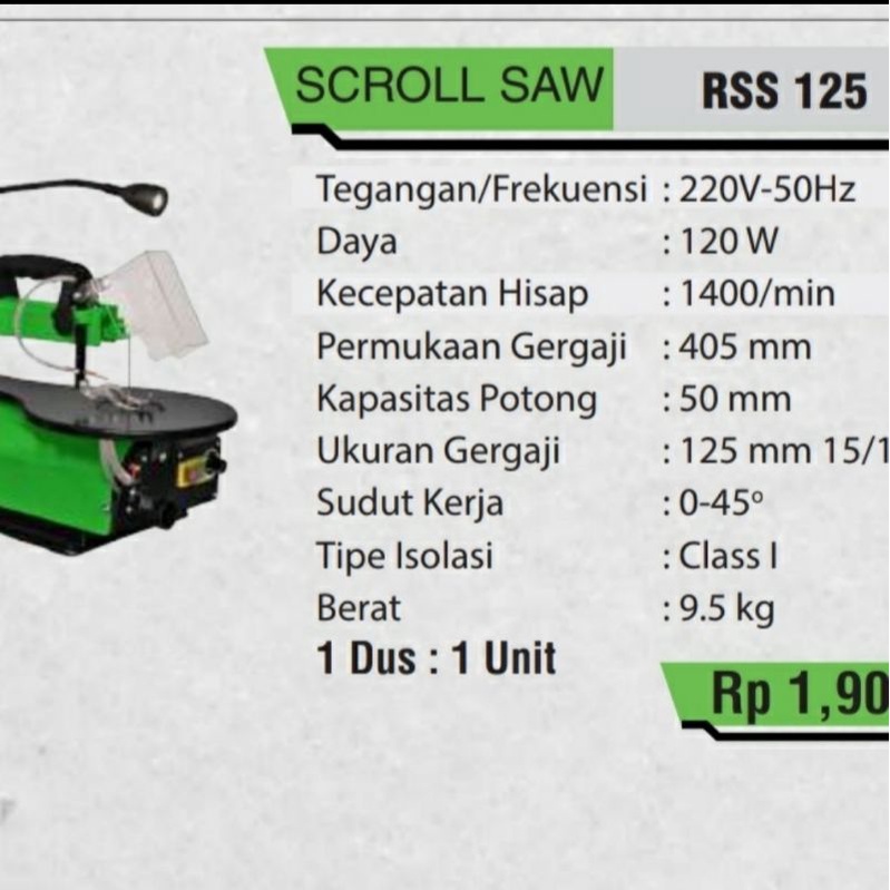 ryu rss125 mesin gergaji scroll saw 16inch rss 125