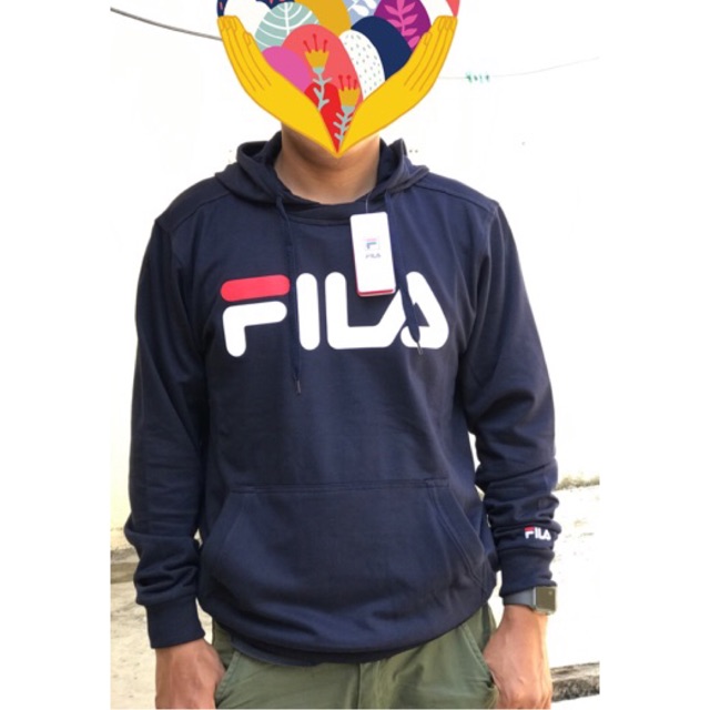 navy fila hoodie