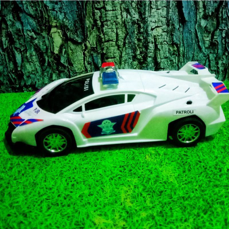 mainan mobil polisi lamborgini sedan rkc