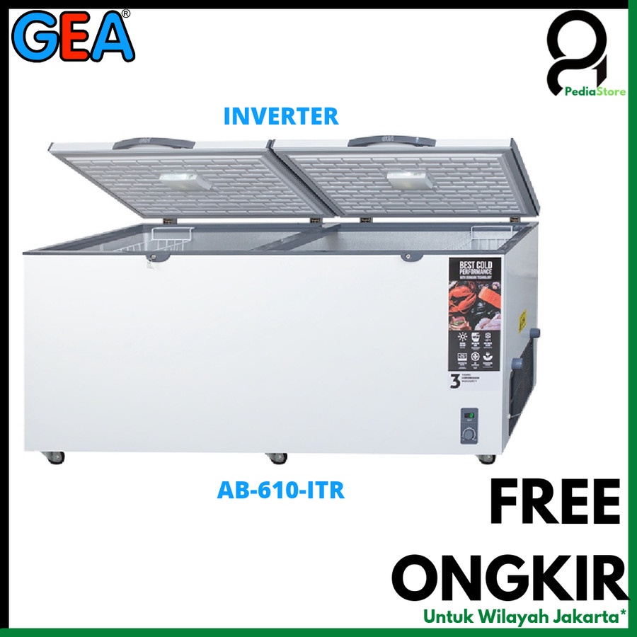 Gea Chest Freezer AB-610-ITR Cooler Box Inverter Freezer 600 Liter