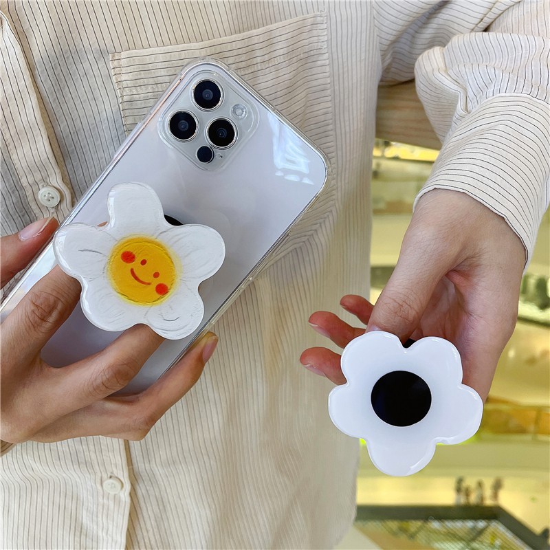 Griptok Resin Bunga Phone Holder Flower Universal Korean Pop Grip Tok Socket Hp