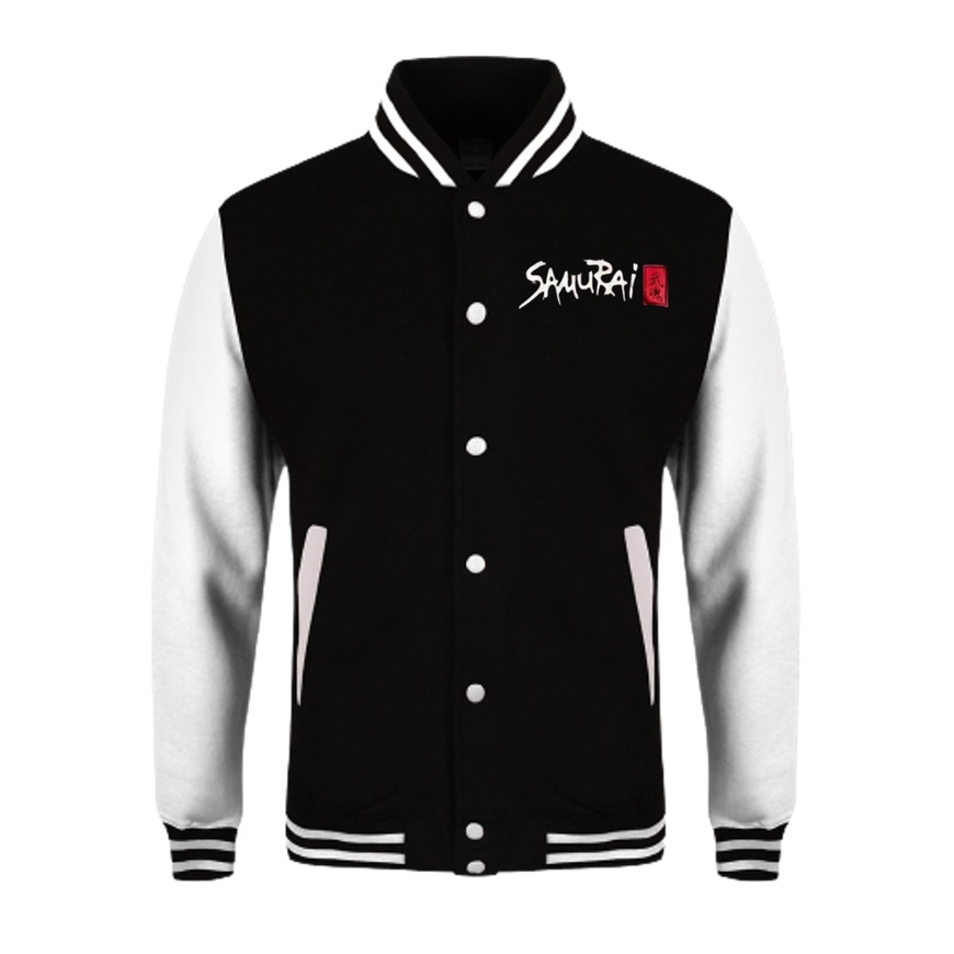 Sasuke.id&gt; Zipper Samurai Bisbol Pria Unisex / Jaket Bisbol Samurai Japanese / Jacket Pria Wanita Bisbol gaul