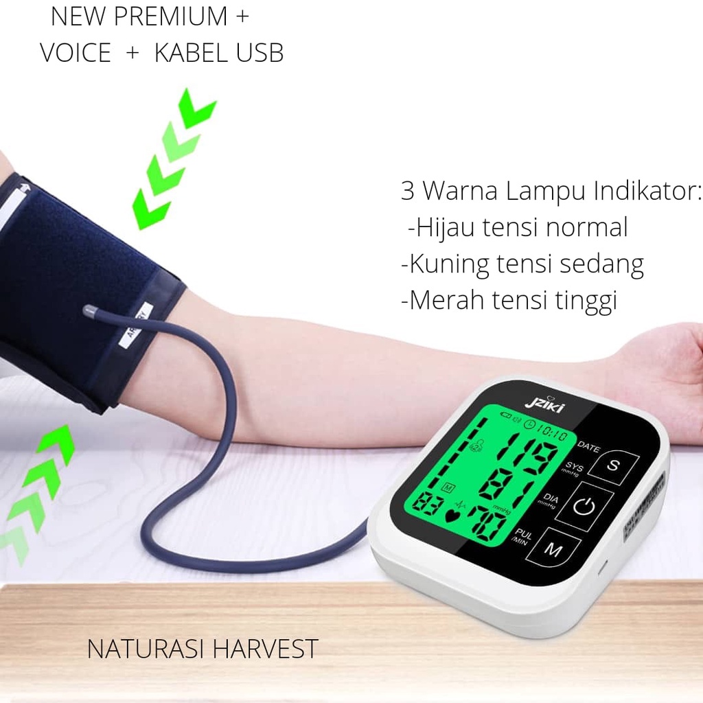 Tensimeter digital Blood Pressure electronic alat pengukur tekanan darah di lengan atas