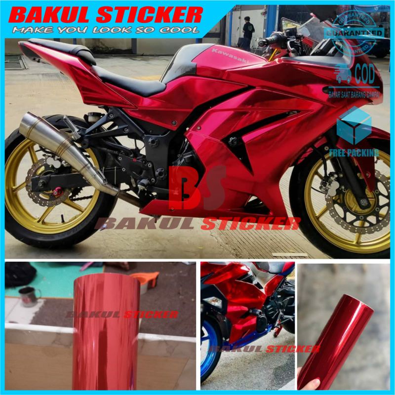 Skotlet Motor Merah Metalik Stiker Motor Skotlet Infinity Merah Skotlet Metalik Crome Skotlet Merah