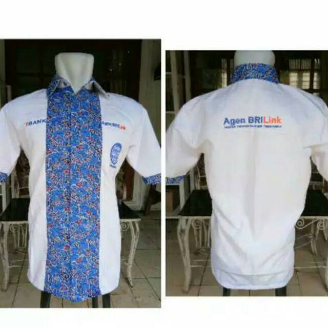 Seragam Agenbrilink batik putih kemeja batik putih Agen Brilink