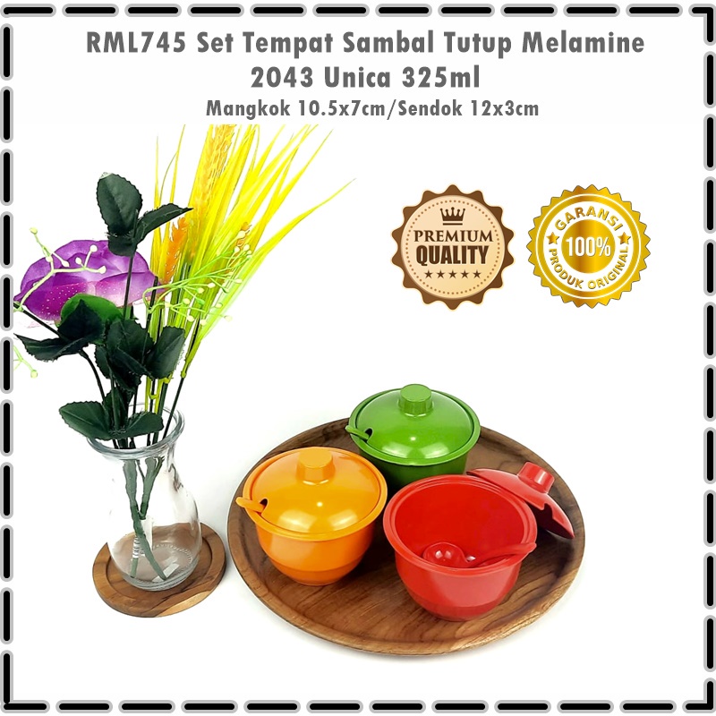 RML745 Set Tempat Sambal/Mangkok Sambal Melamine 2043 Unica 325ml