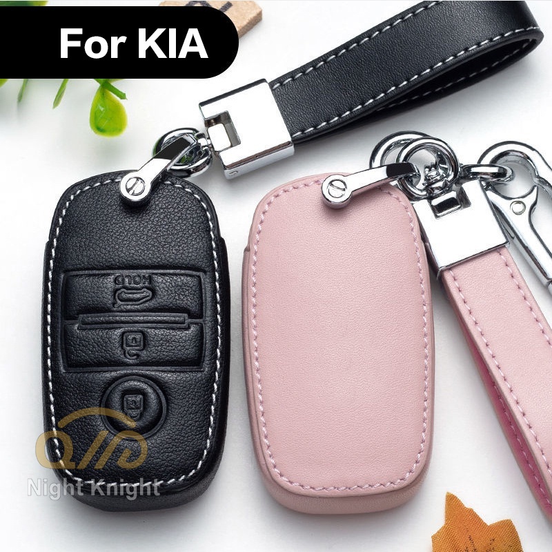 NEW high quality Leather Car Key Case Protection Cover For KIA Forte Spectra Sportage Rio Picanto Sorento K5 K3 Cerato Sephia Rondo Grand Carnival Seltos