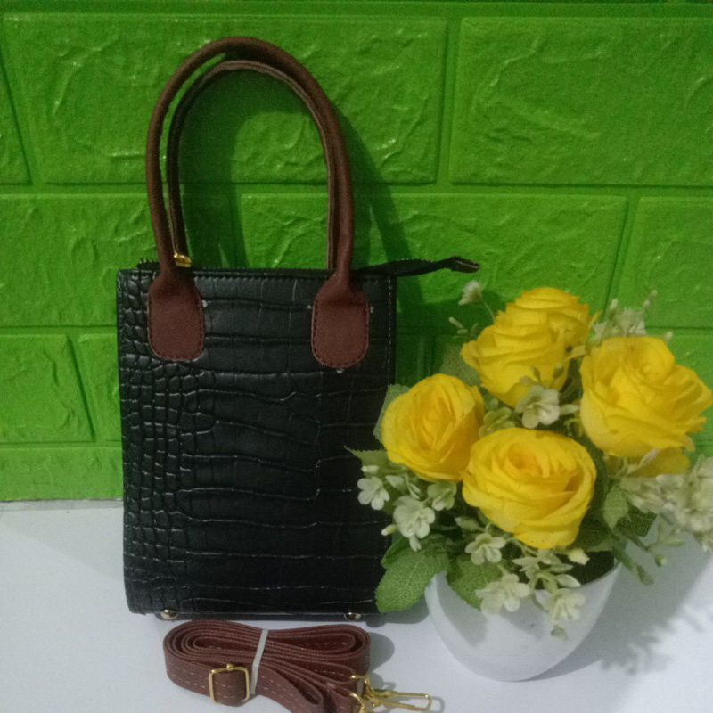 tas selempang wanita fitbag/realpick/croco mini/Sling bag