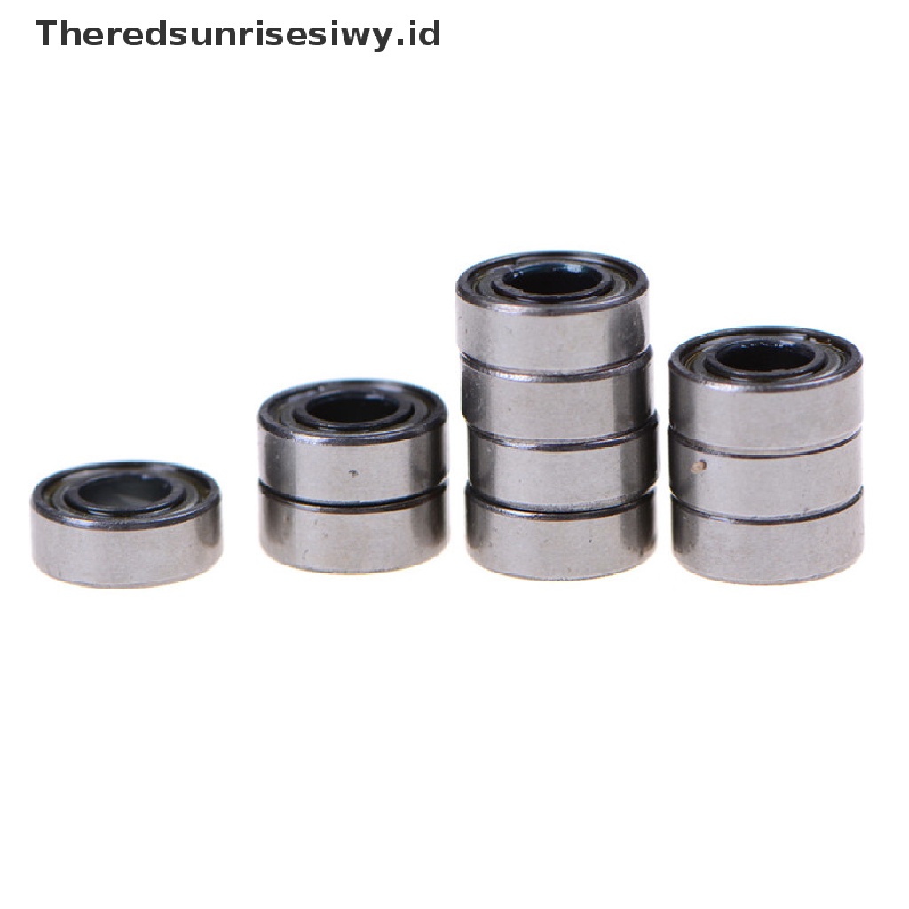 (Theredsunrisesiwy.Id) 10pcs Mr115Zz Miniatur Bearing Bahan Metal Ukuran 5x11 X 4mm