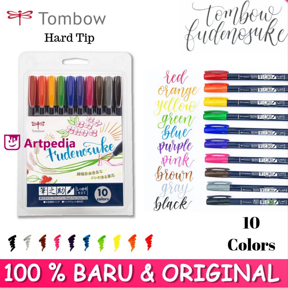 

Dijual Tombow Fudenosuke Brush Pen Hard Tip Colors Set 10 - Fudenosuke Hard Tip Diskon