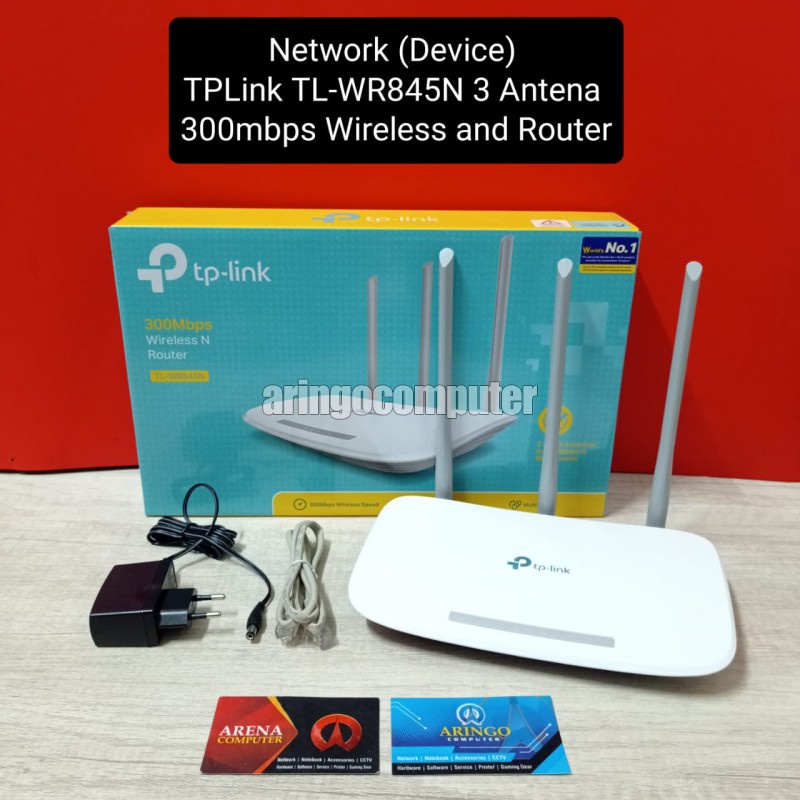 Network (Device) TPLink TL-WR845N 3 Antena 300mbps Wireless and Router