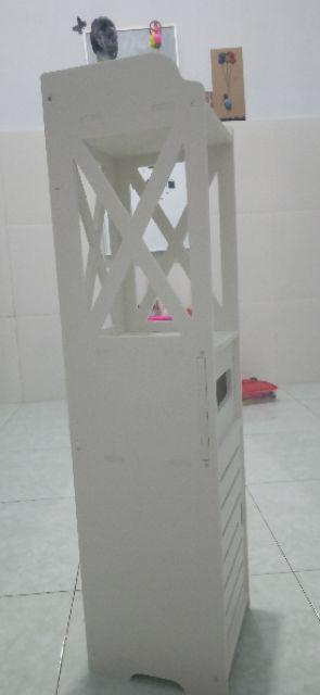 Lemari Kamar Mandi Model Minimalis Furniture Rak Shampo Sabun Handuk