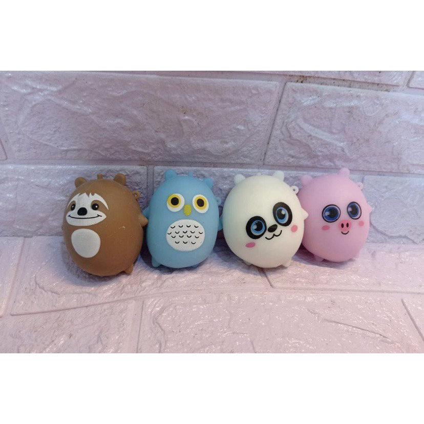 Squishy Animal Owl Pig Bear Panda Cat Dog Squeeze Cute Mainan Anak New Fidget Toy Pop It Stress Relieve Ball Toys Bola Lucu Kids