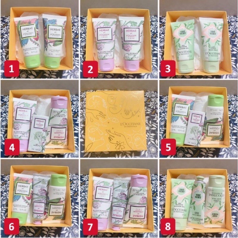 Exp Lama (COD) Loccitane Herbae Leau Green Tea Gift set Berkualitas