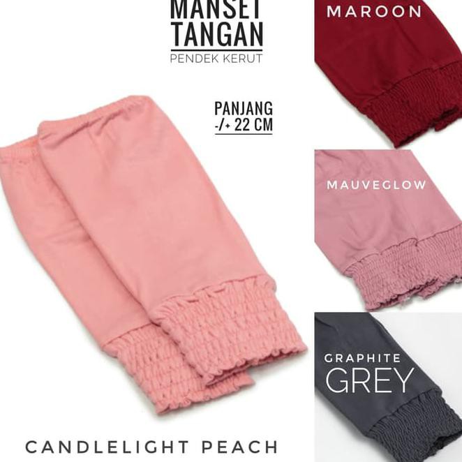 Manset Tangan Pendek Kerut /Fashion Muslim Wanita