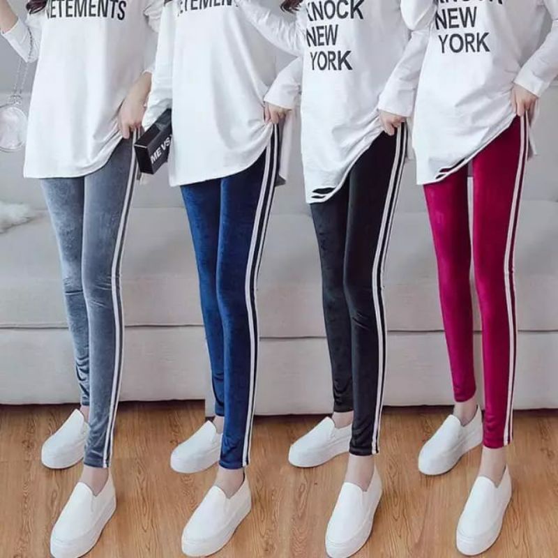 Legging velvet bludru import / Legging Panjang Wanita Bludru / Celana Bludru Wanita / Legging Wanita Kekinian / Legging Velvet Bludru Wanita