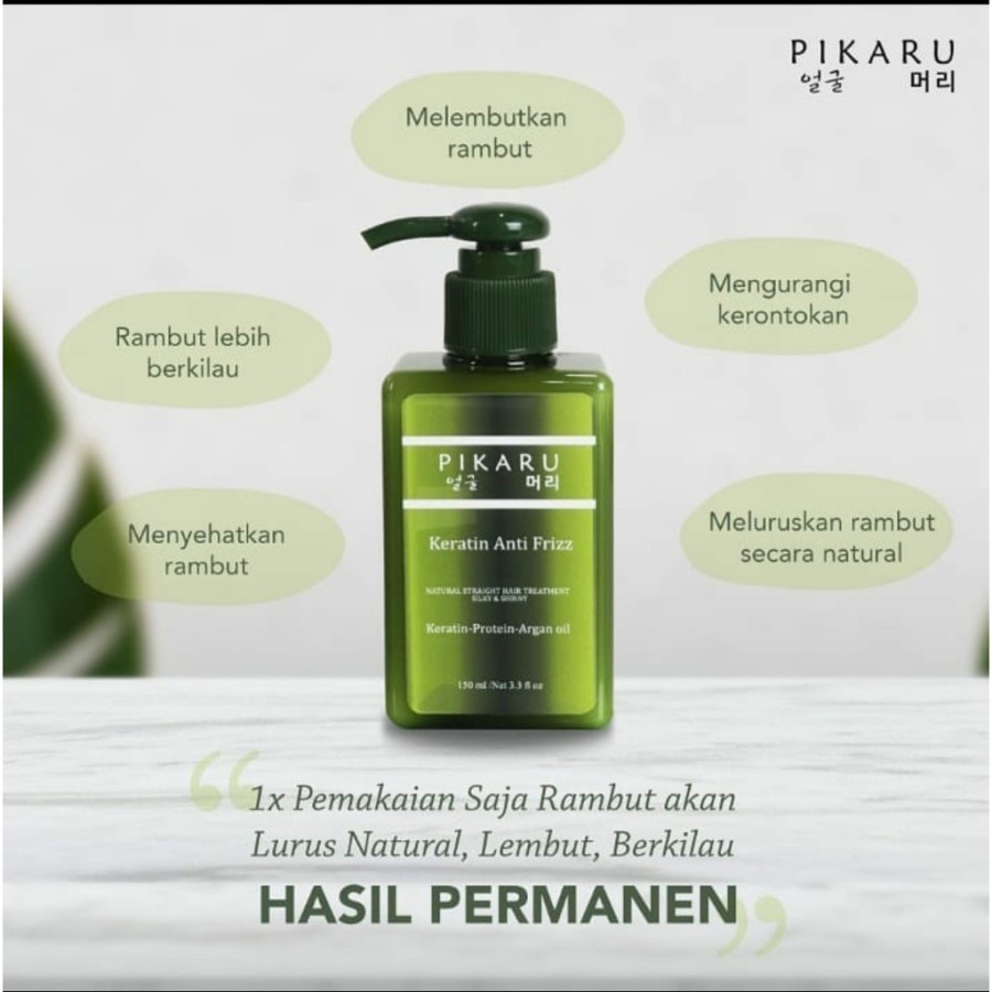 Keratin Treatment Pikaru Alami Anti Frizz Original BPOM Official