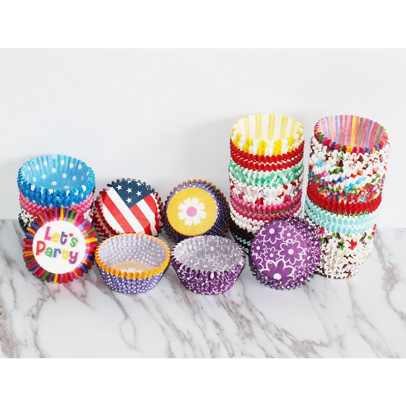 Cupcake Cup Cake Case Paper Tempat Kertas Muffin Random