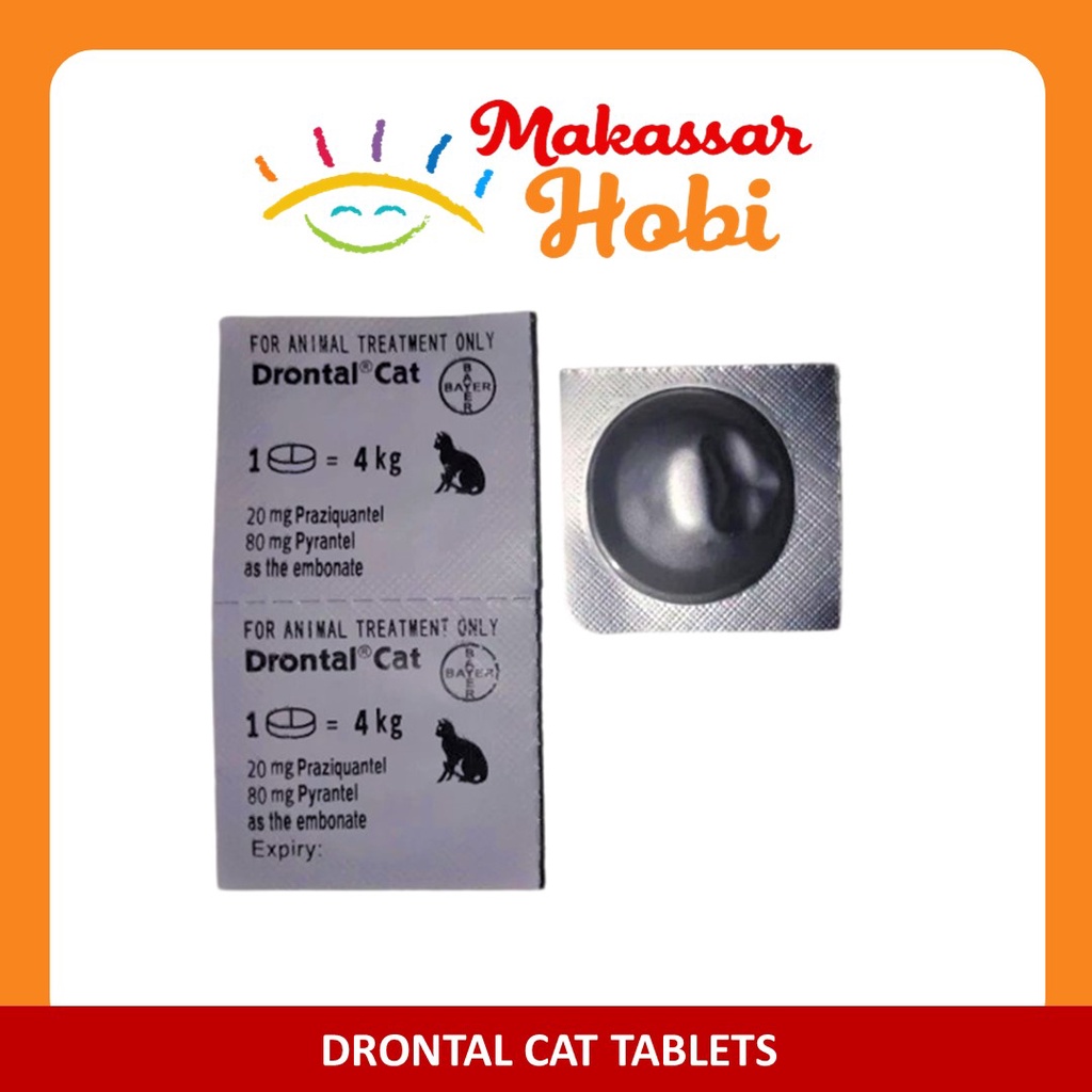 Obat Cacing untuk Kucing DRONTAL Cat Tablet Tablets