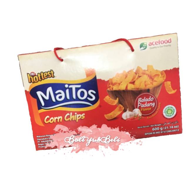 Maitos Corn Chips 600gr Balado Padang GIFT PACKAGING