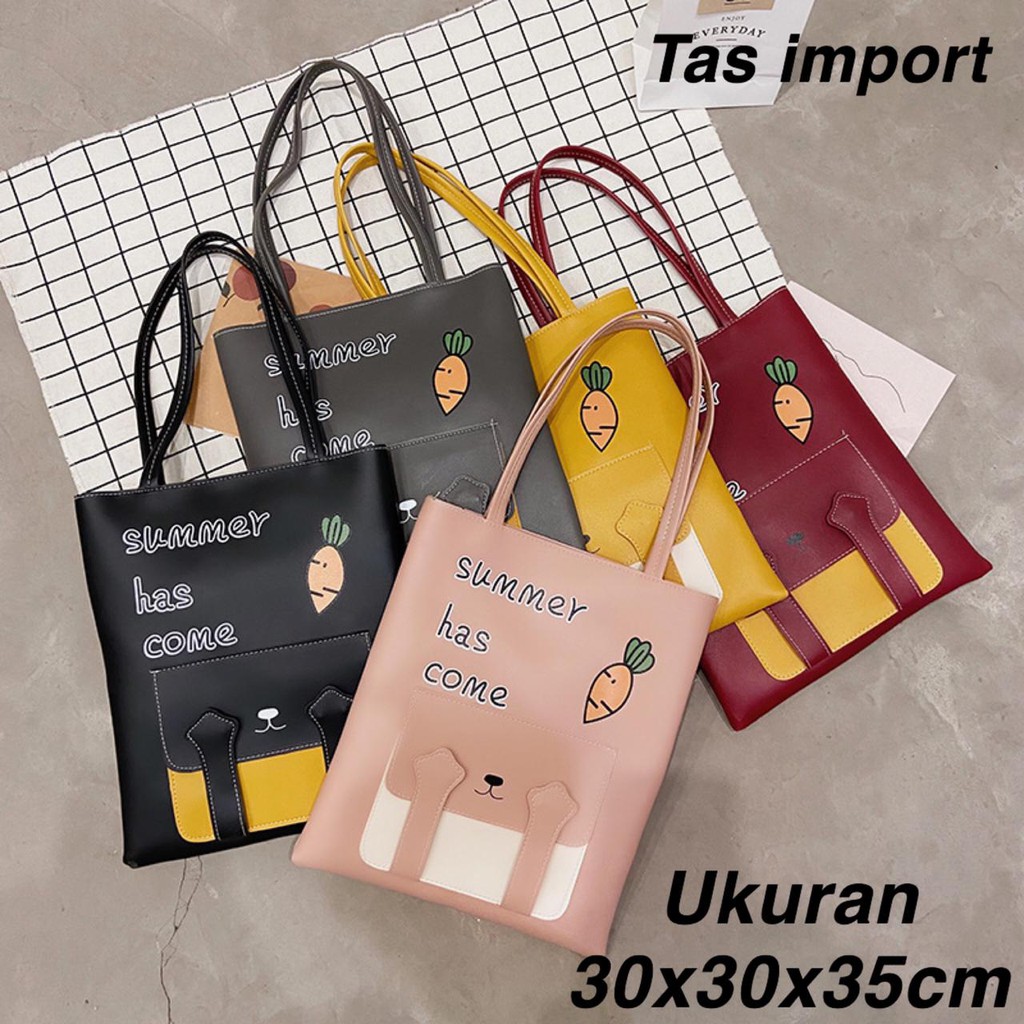 (LOLI-JKT) TS-25 TAS WANITA IMPORT TOTE BAG / TAS DEWASA TRAVELING SERBAGUNA