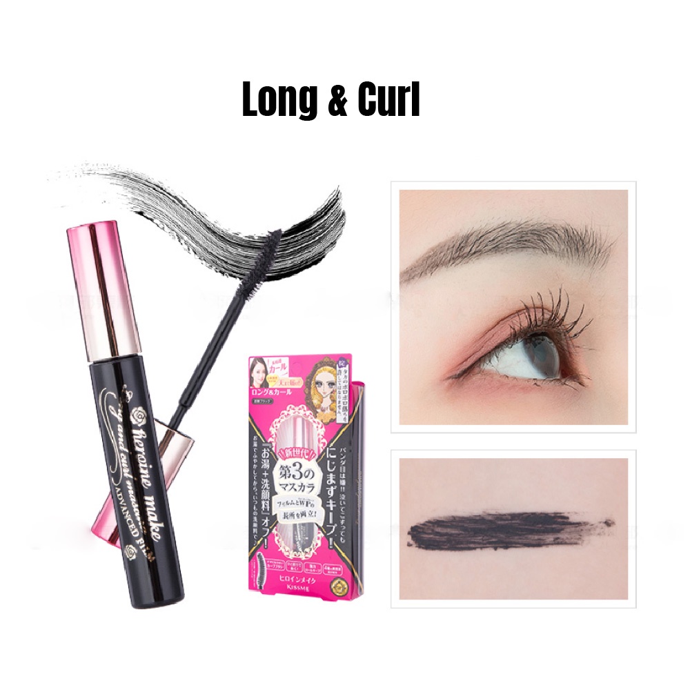 Mascara Kiss Me Heroine Make Long and Curl /Volume and Curl water proof Mascara Advance Film 6g