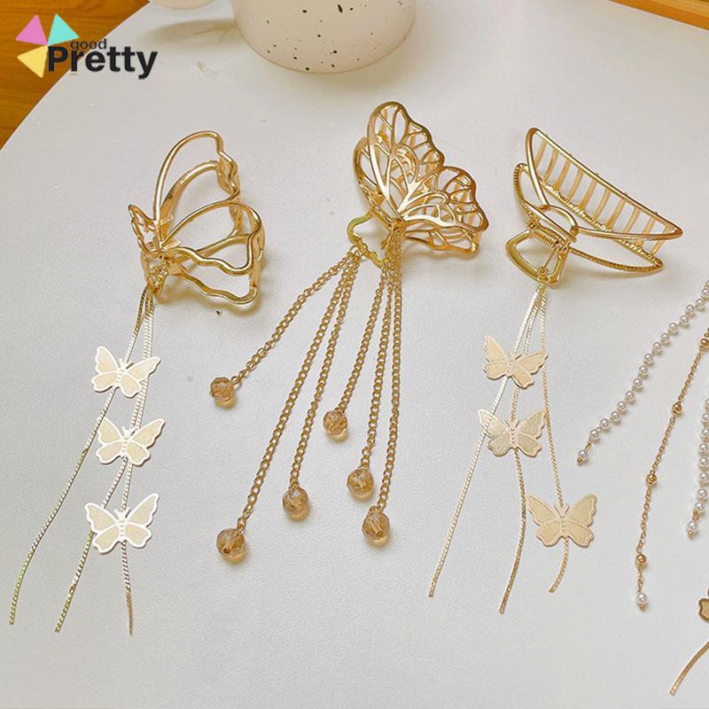 COD⭐Jepit Rambut Butterfly Bentuk Hair Clips Kupu-Kupu Bahan Metal Ukuran Besar Korea Hair Pins Accessories