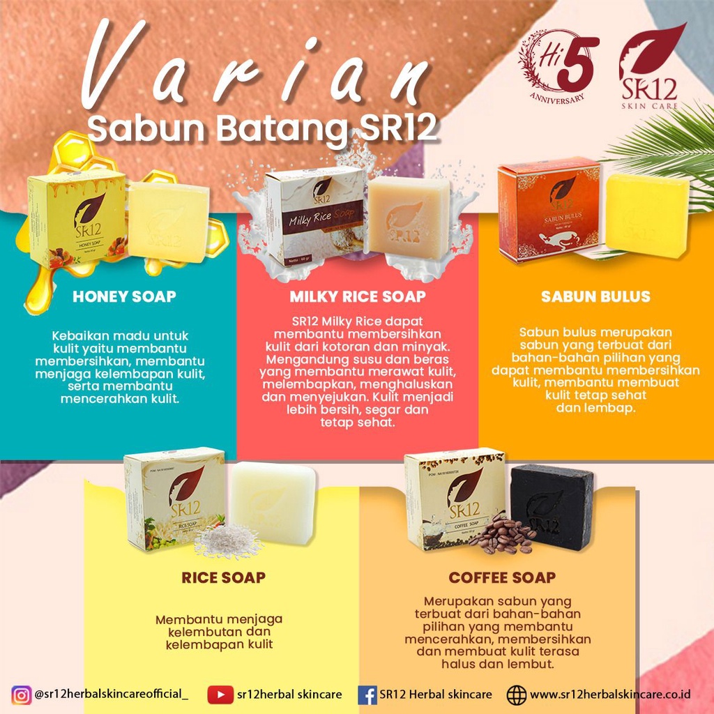 Sabun SR12 || Sabun bulus SR12 | Sabun rice soap SR12 | Sabun Coffe Soap SR12 | Sabun milky rice soa