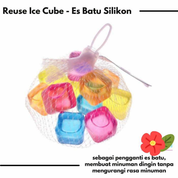 Cetakan Es Batu Reusable Plastik Bisa Digunakan Berulang Ice Cube Silikon ER01