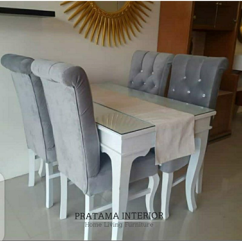 Kursi Makan Minimalis / Meja Makan Set Kursi / Meja Makan 4 Kursi