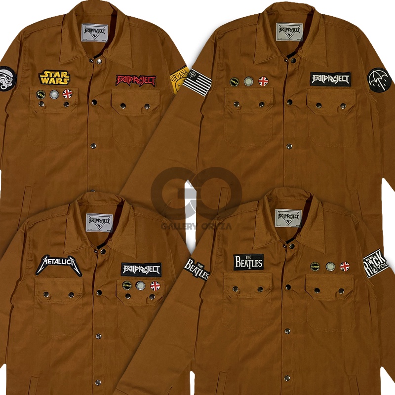 JAKET PRIA - Field Jacket semi parka | Jaket Trucker semiparka pria / cowok  Mustard / Kunyit full b