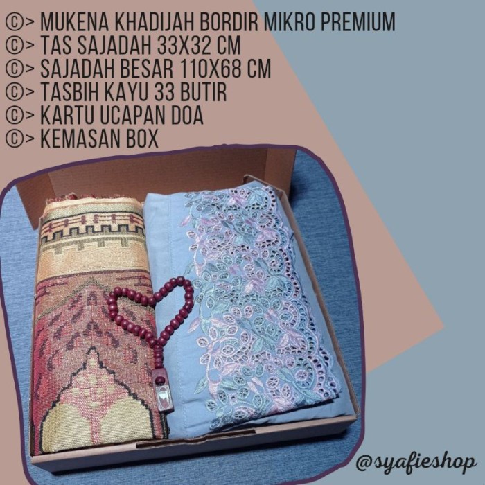 New HAMPERS ALAT SHOLAT WANITA - KADO ULANG TAHUN SET MUKENA SAJADAH P