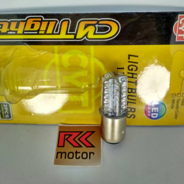 Bohlam Lampu Rem LED motor mobil DC mode kedip terang