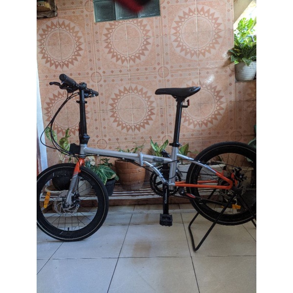 Sepeda Lipat - Element Nicks 20 - Abu Orange