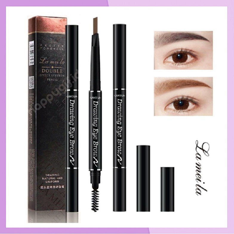 LAMEILA EYEBROW Pensil Alis Mata 2 IN 1 DOUBLE HEAD 7 WARNA LA031