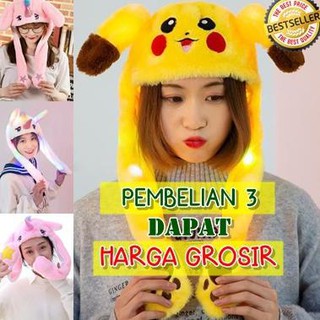  KODE BARANG 8263 BOOMING Topi Tik Tok Bunny Hat Pikachu 