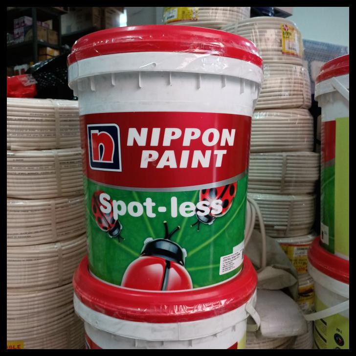 Cat Tembok Dinding Spotless Nippon Paint Cat Anti Noda Bakteri Jamur Rendah Bau  20 Liter 25 Kg 1 Pail Interior Warna Tinting Oplos