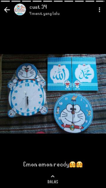 Jam Dinding Karakter Model Doraemon