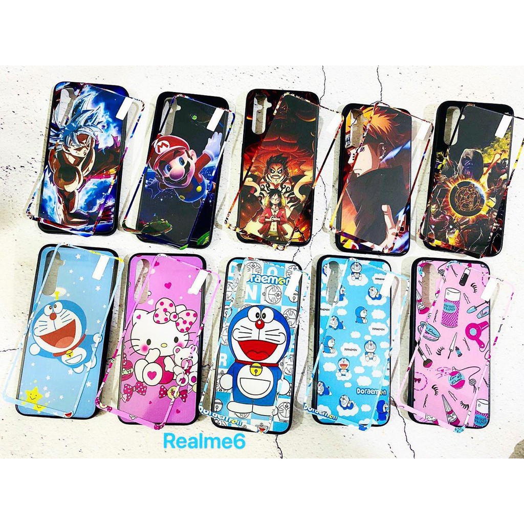 Hardcase Full cover+ Tempered glass Samsung A10,A20,A30,A50,A70, M10, M20, M30,A51, A71, A31