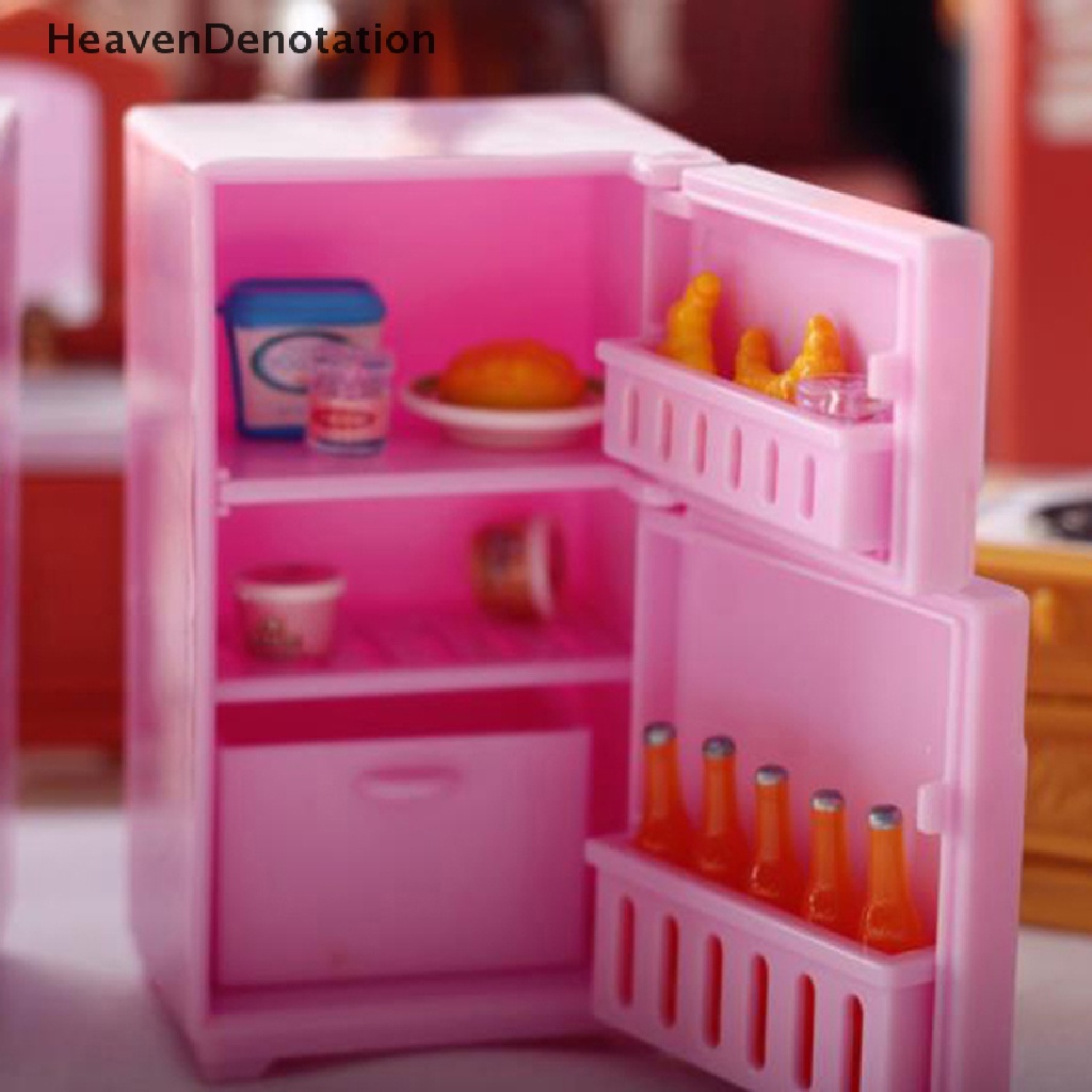 [HeavenDenotation] 1/12 Dollhouse Miniature Kitchen Refrigerator for Dolls Living Room