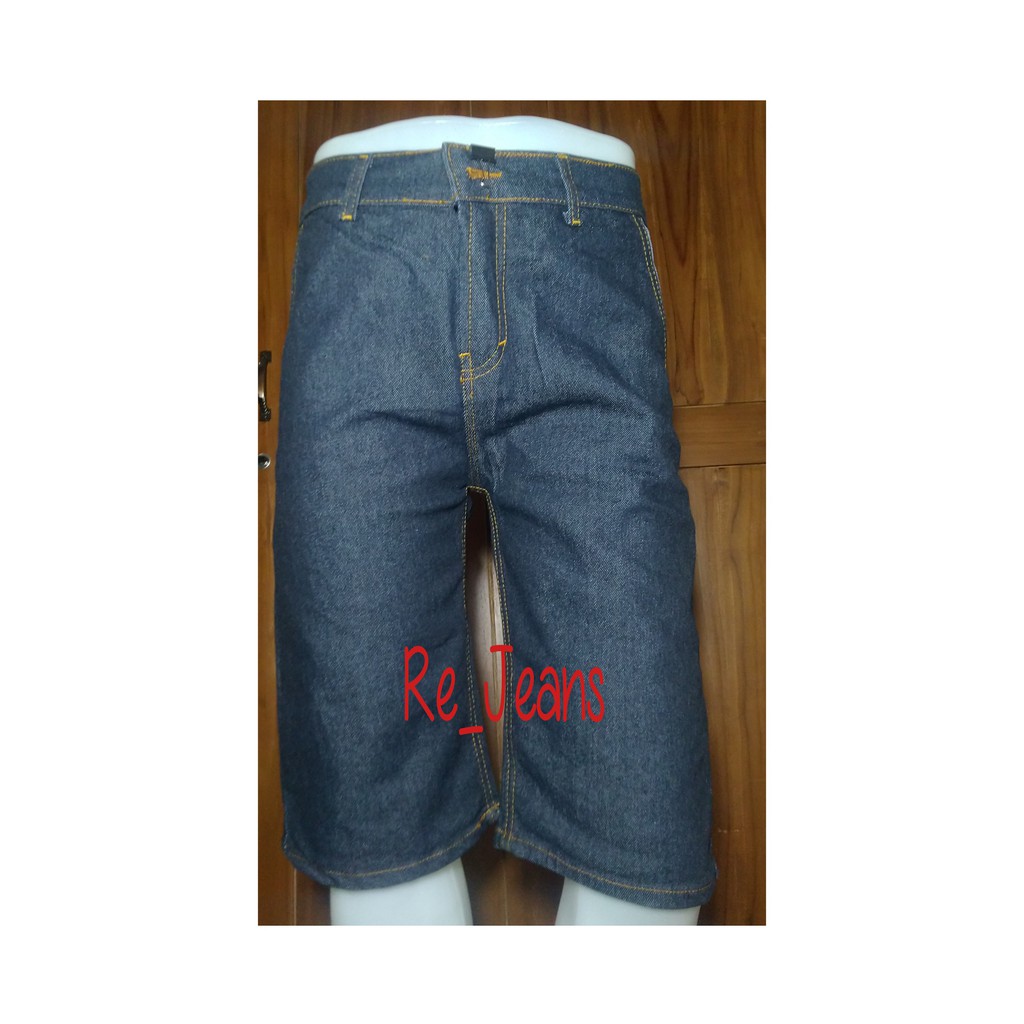 PROMO CELANA JEANS PENDEK PRIA / CELANA PENDEK WARNA HITAM, BIRU, DONGKER