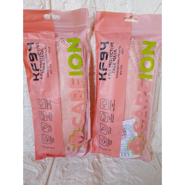 KF94 KOREA PREMIUM WARNA NUDE MERK CAREION ASLI ISI 10PCS MASKER