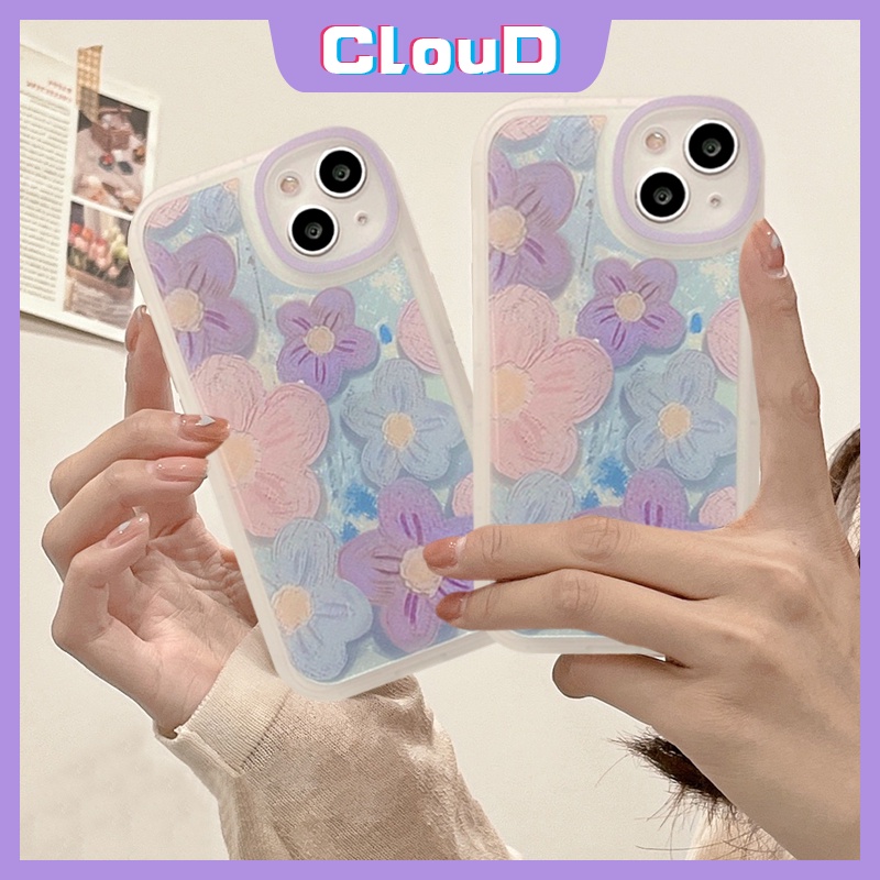 Soft Case TPU Motif Bunga Warna-Warni Untuk IPhone 11 7 8 Plus 12 13 11 Pro Max X XR XS Max 6 6s SE 2020 Plus