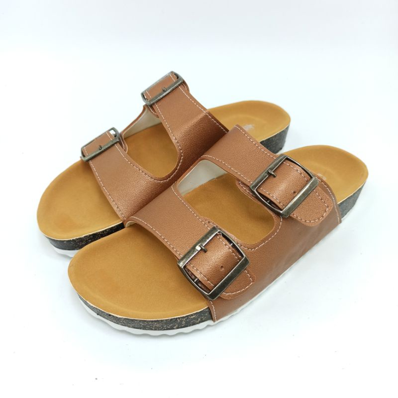 Sandal Selop Wanita Sendal Birken Motif Gesper Sandals Slide Andis AF14