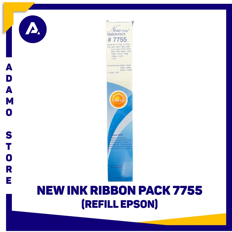 Refill Pita Ribbon Cartridge Epson 7755 LQ300 LQ310 LQ800 New Ink Newink