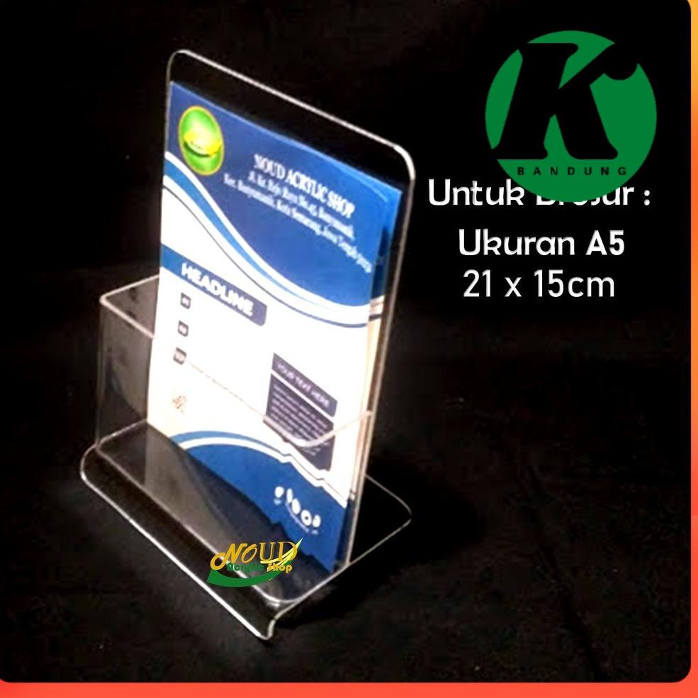 

✳Laris PILIHAN / Tempat brosur Akrilik - Acrylic standing leaflet - Ukuran A5 - Warna Clear - Berkualitas 60 ✳