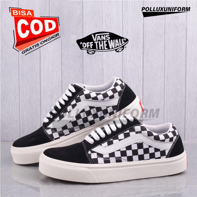 Vans Oldskool Premium Sepatu Vans Hitam Putih Sneakers Old Skool Pria Wanita