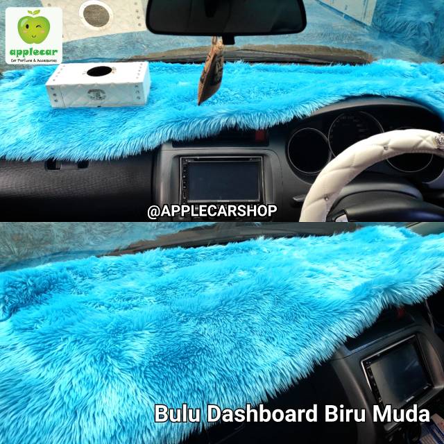 Hiasan Dashboard Mobil Bulu Dashboard Biru Muda